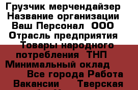 Грузчик-мерчендайзер › Название организации ­ Ваш Персонал, ООО › Отрасль предприятия ­ Товары народного потребления (ТНП) › Минимальный оклад ­ 18 000 - Все города Работа » Вакансии   . Тверская обл.,Удомля г.